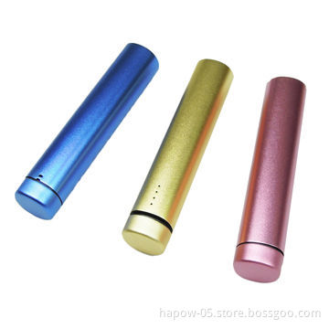 Cylinder mini speaker for iPhone 6 and iPod touch, with built-in power banks, 2600/3500/4000/4500mAh
